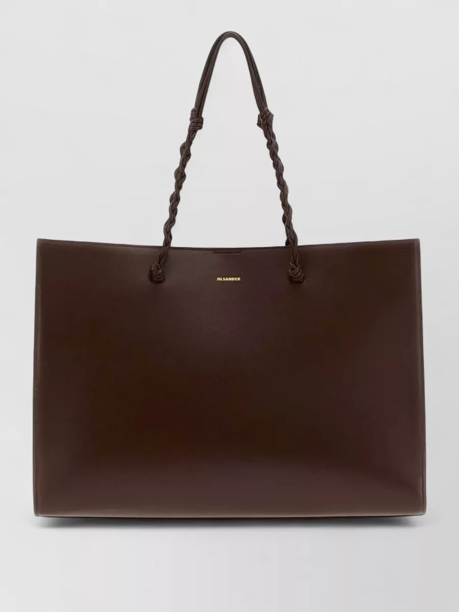 Jil Sander tangle leather tote bag