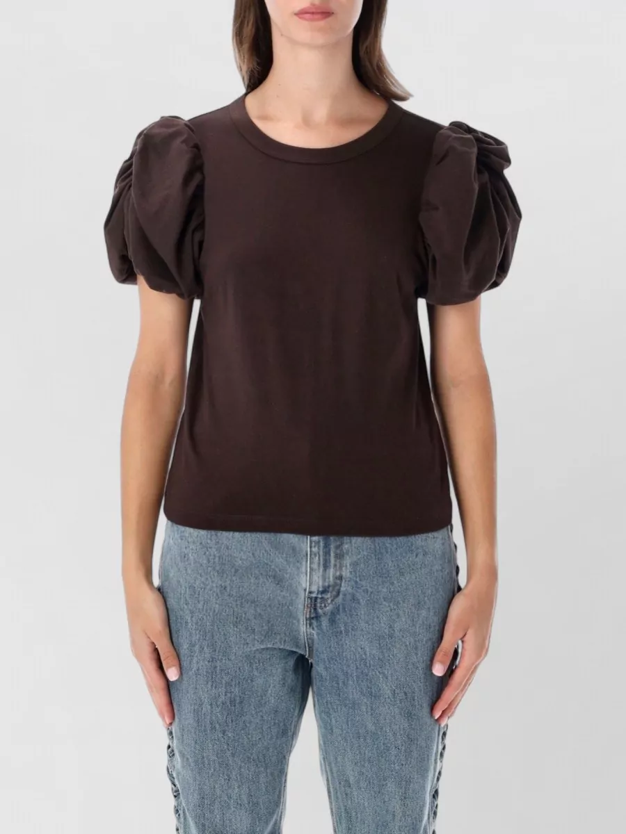 Rotate Organic cotton puff sleeve t-shirt