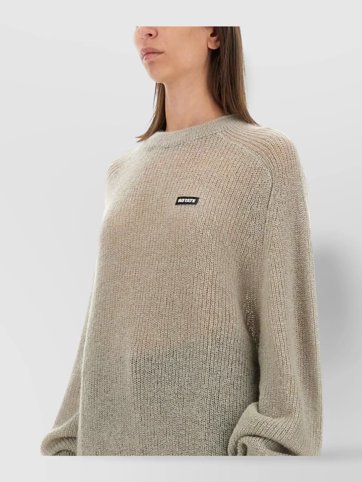 ROTATE BIRGER CHRISTENSEN LOGO CREW NECK KNITWEAR