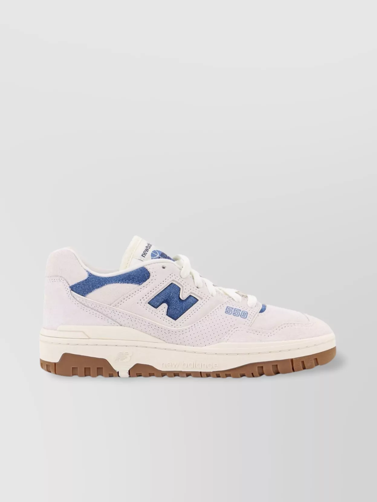 New Balance Suede Sneakers With Denim And Perforated Panels In Multi