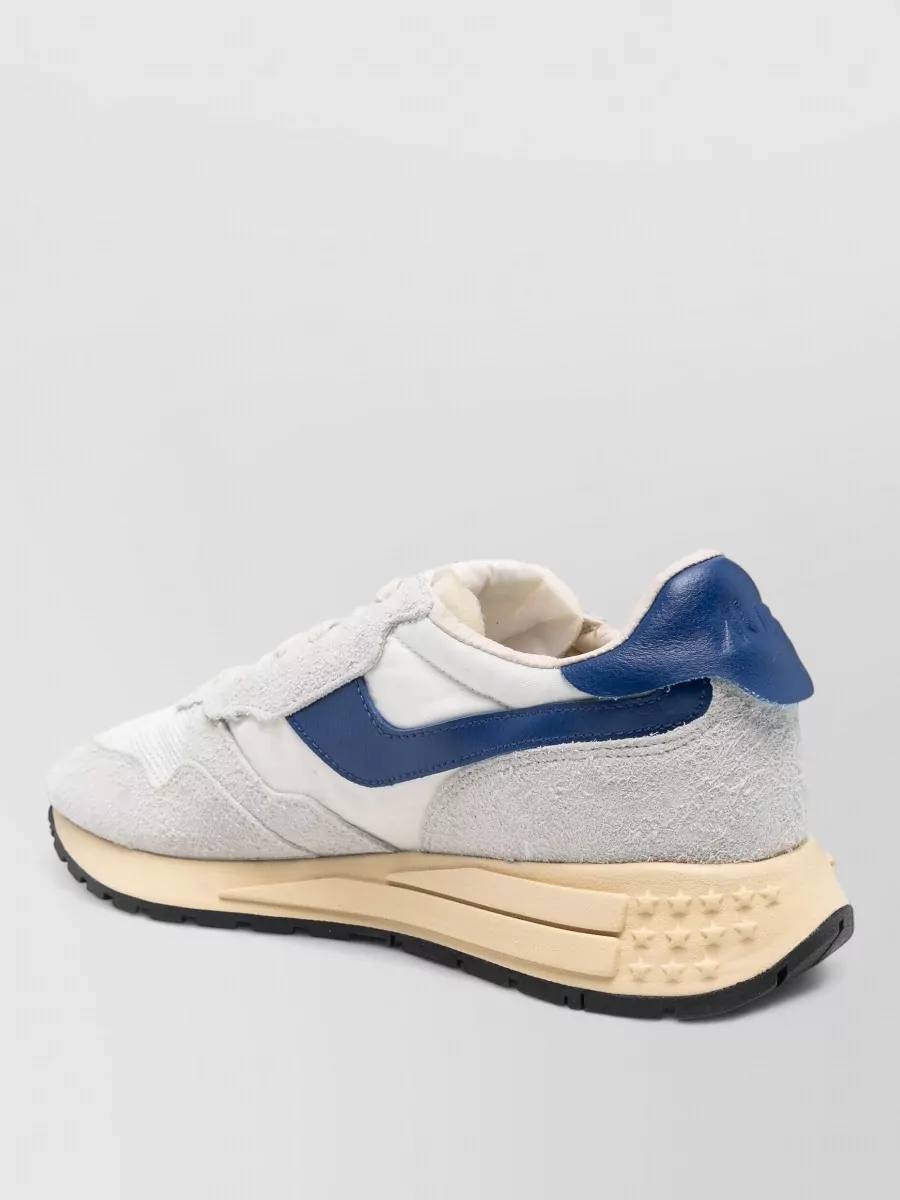 Autry Low Sneakers Round Toe Suede Mesh Rubber