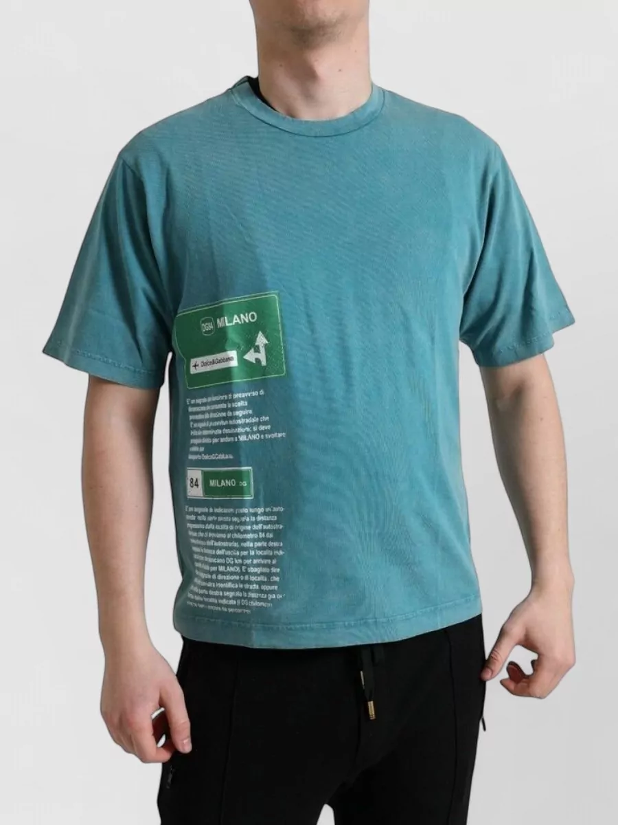 Dolce&Gabbana cotton milano print round neck t-shirt