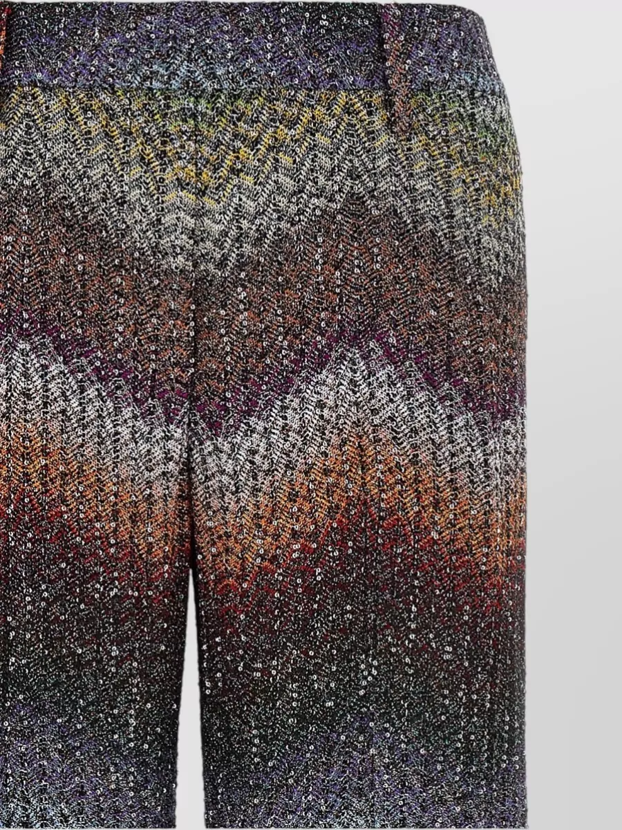 Missoni Zigzag Viscose Trousers Wide Leg Design