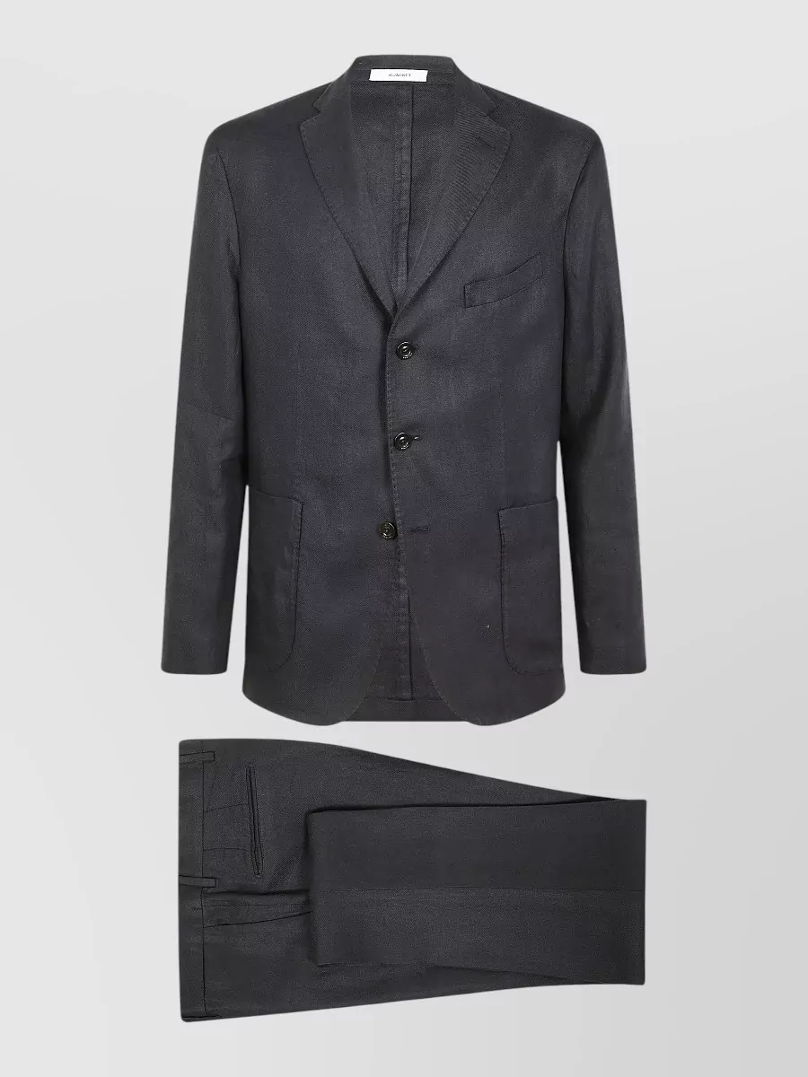 Boglioli linen single-breasted suit