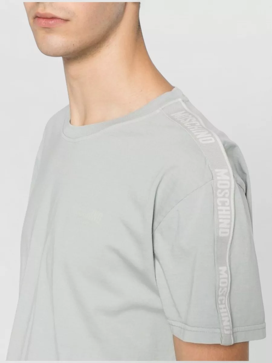 Moschino Silk Nylon Top Round Neck Short Sleeves