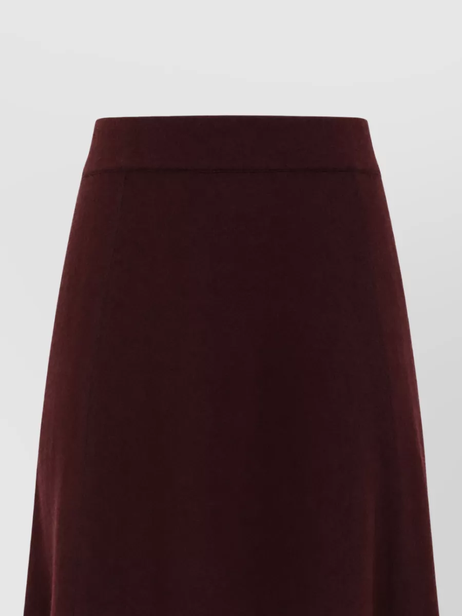 Zimmermann Wool Mid-Rise Midi A-Line Skirt
