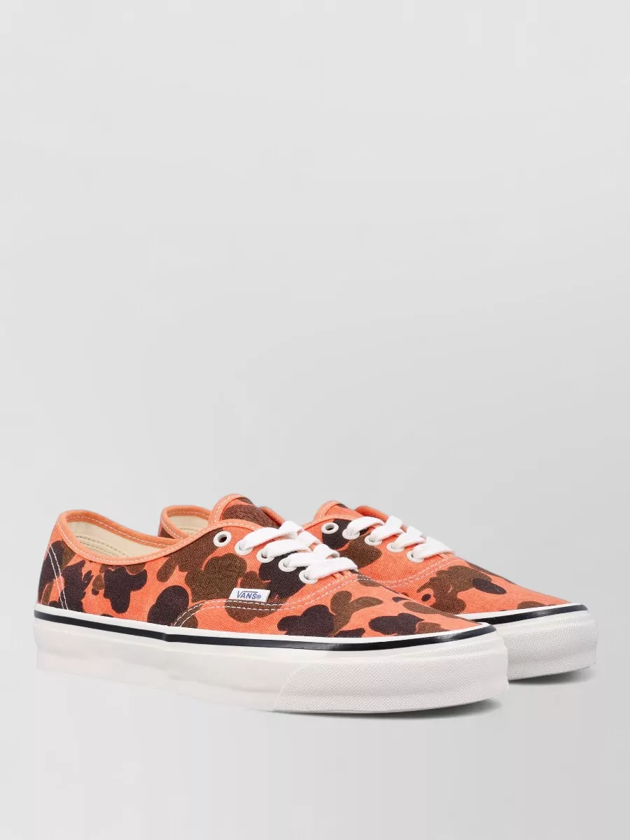 Vans Lx Authentic 44 Camo Lace Up Shoes In Orange