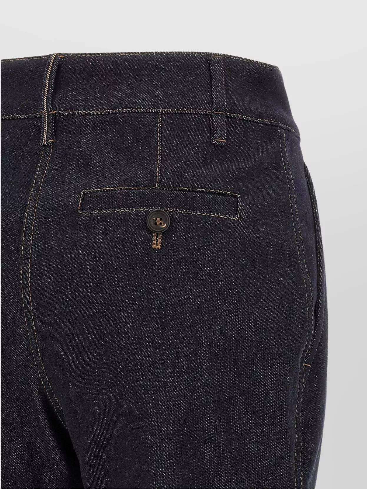 Brunello Cucinelli Equestrian Style Pleated Denim Trousers In Black