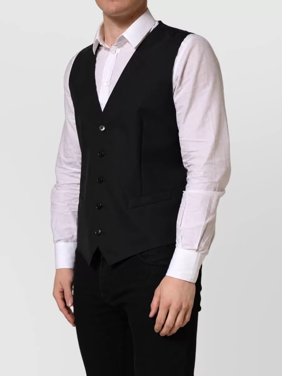 Dolce&Gabbana Virgin Wool Single Breasted Waistcoat