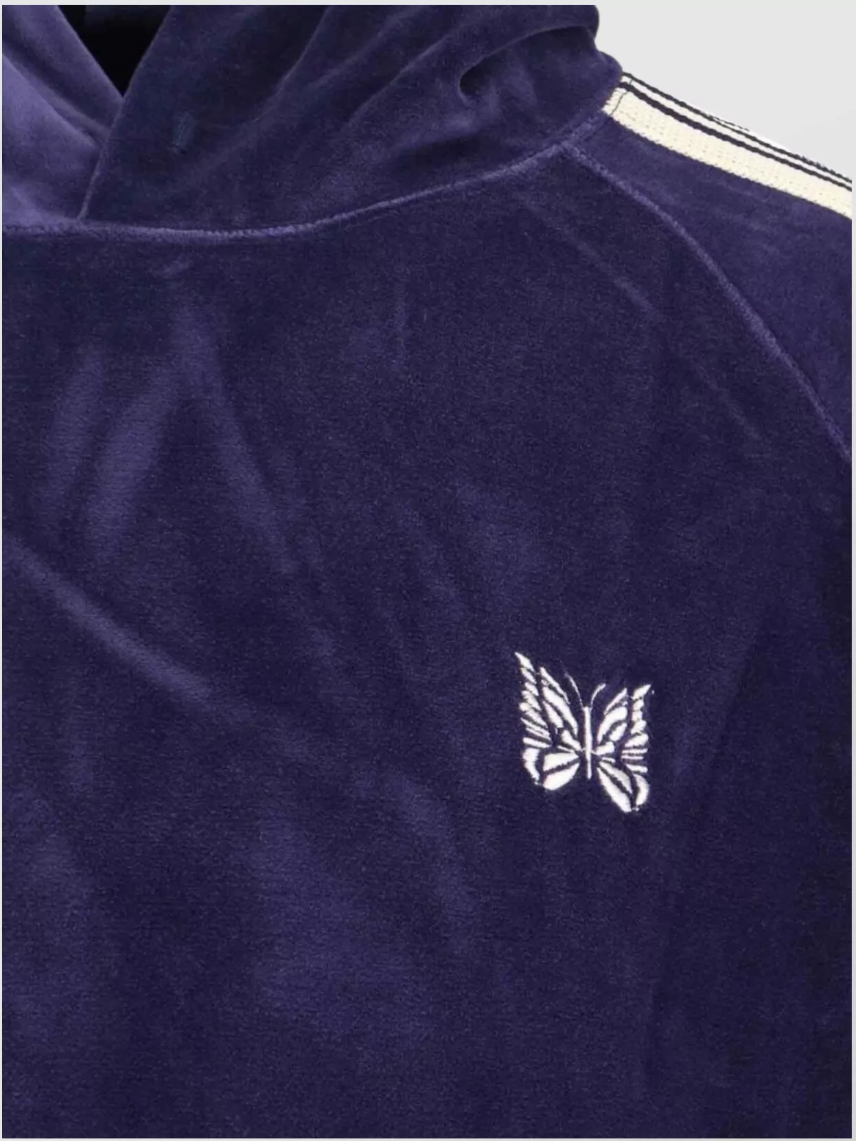 Needles Hooded Sweatshirt Striped Sleeves