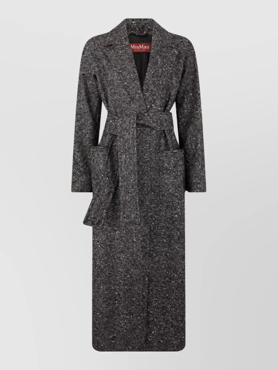 S Max Mara wool-blend belted long coat