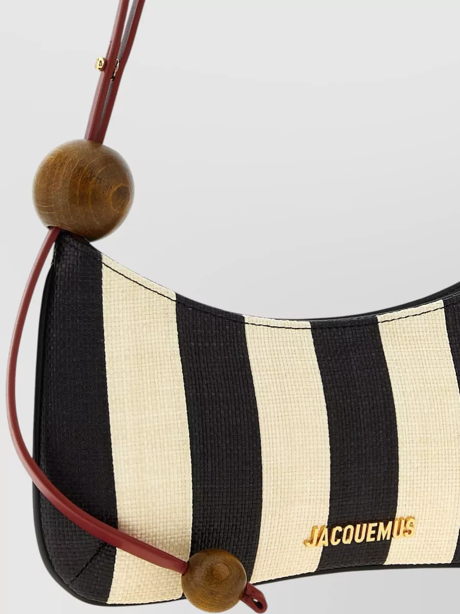 Jacquemus Le Bisou Perle Striped Shoulder Bag