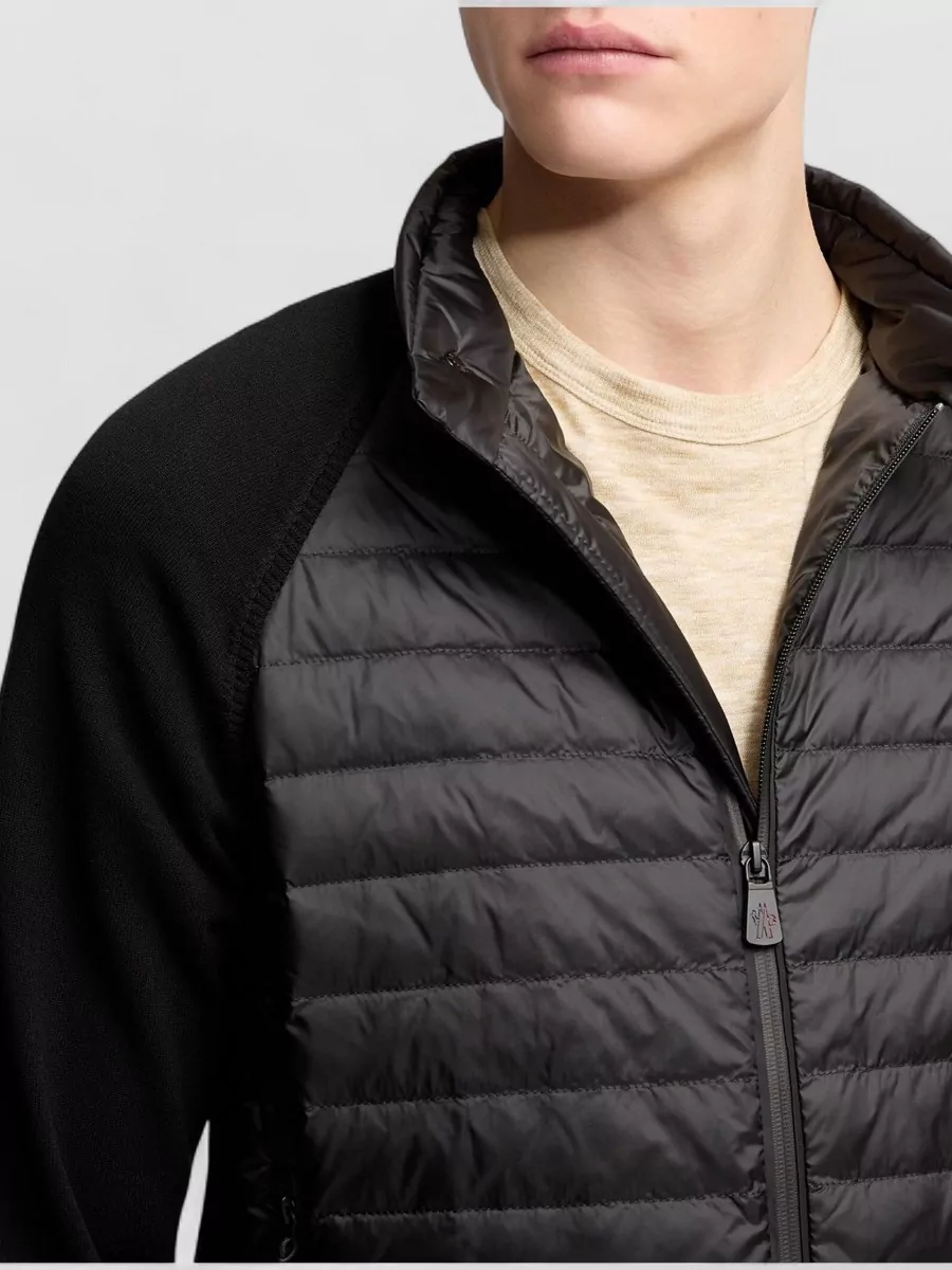 Moncler Down Padded Zip-Up Cardigan