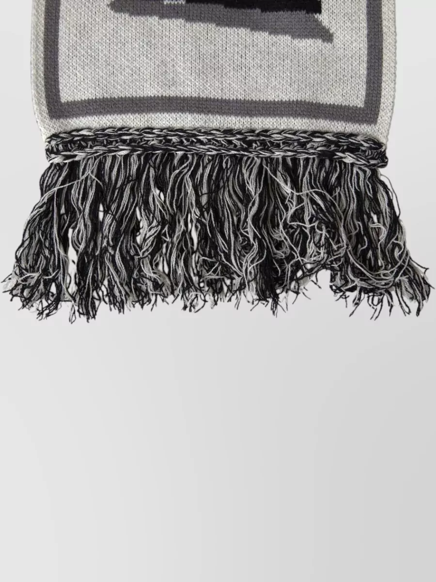Dolce&Gabbana Cashmere Knitted Fringe Scarf