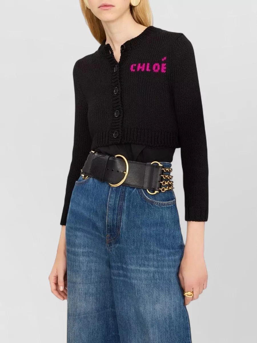 Chloé Chunky-Knit Fitted Cardigan