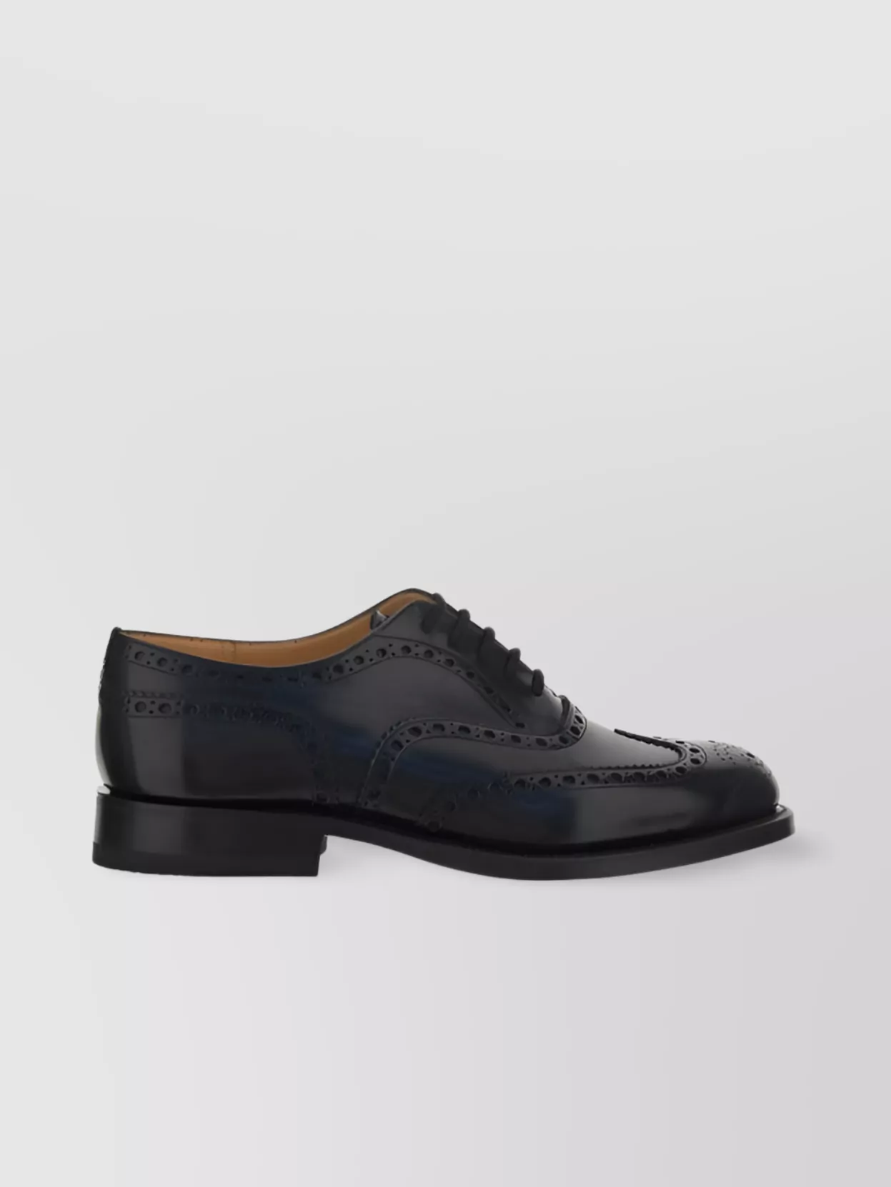 Church's Lace-up Brogue Loafers In Calfskin Leather In Black