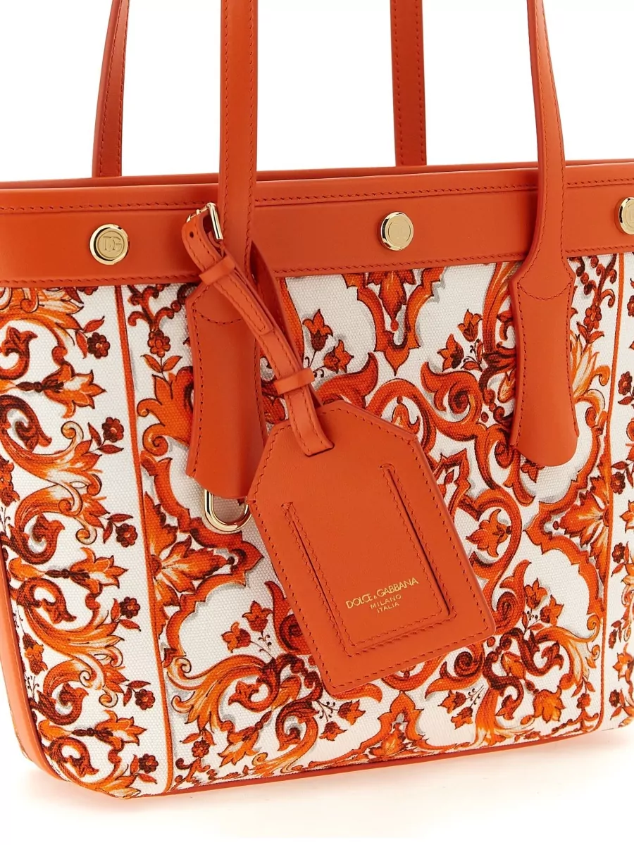 Dolce&Gabbana Small Shopping Canvas Shoulder Bag