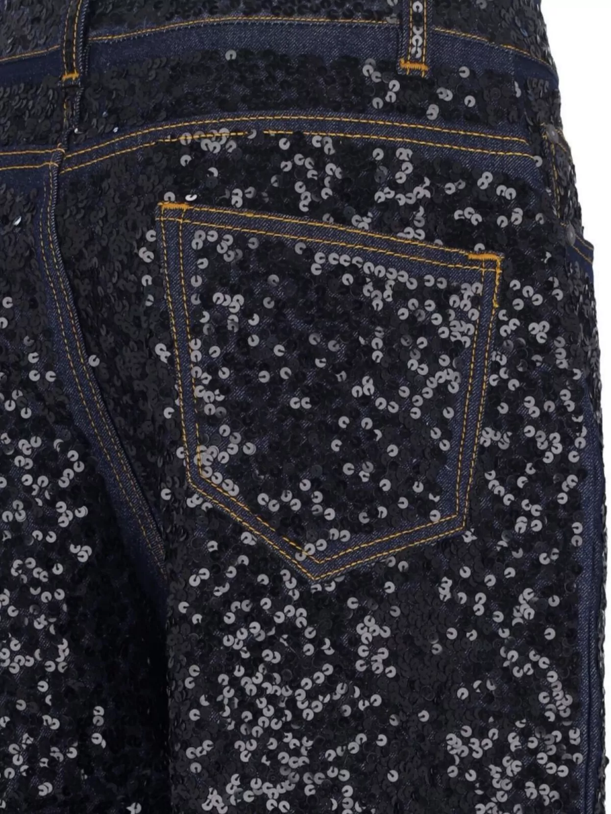 P.a.r.o.s.h Straight Jeans With Guff Sequins