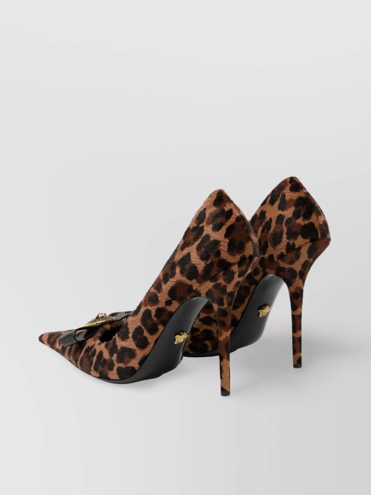 Versace Animal Print Bow Detail Stiletto Pumps