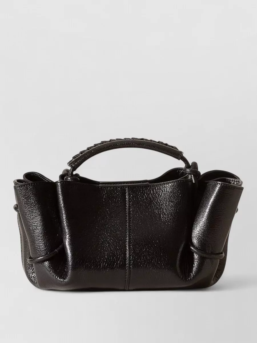 Hereu Leather Pleated Mini Bag