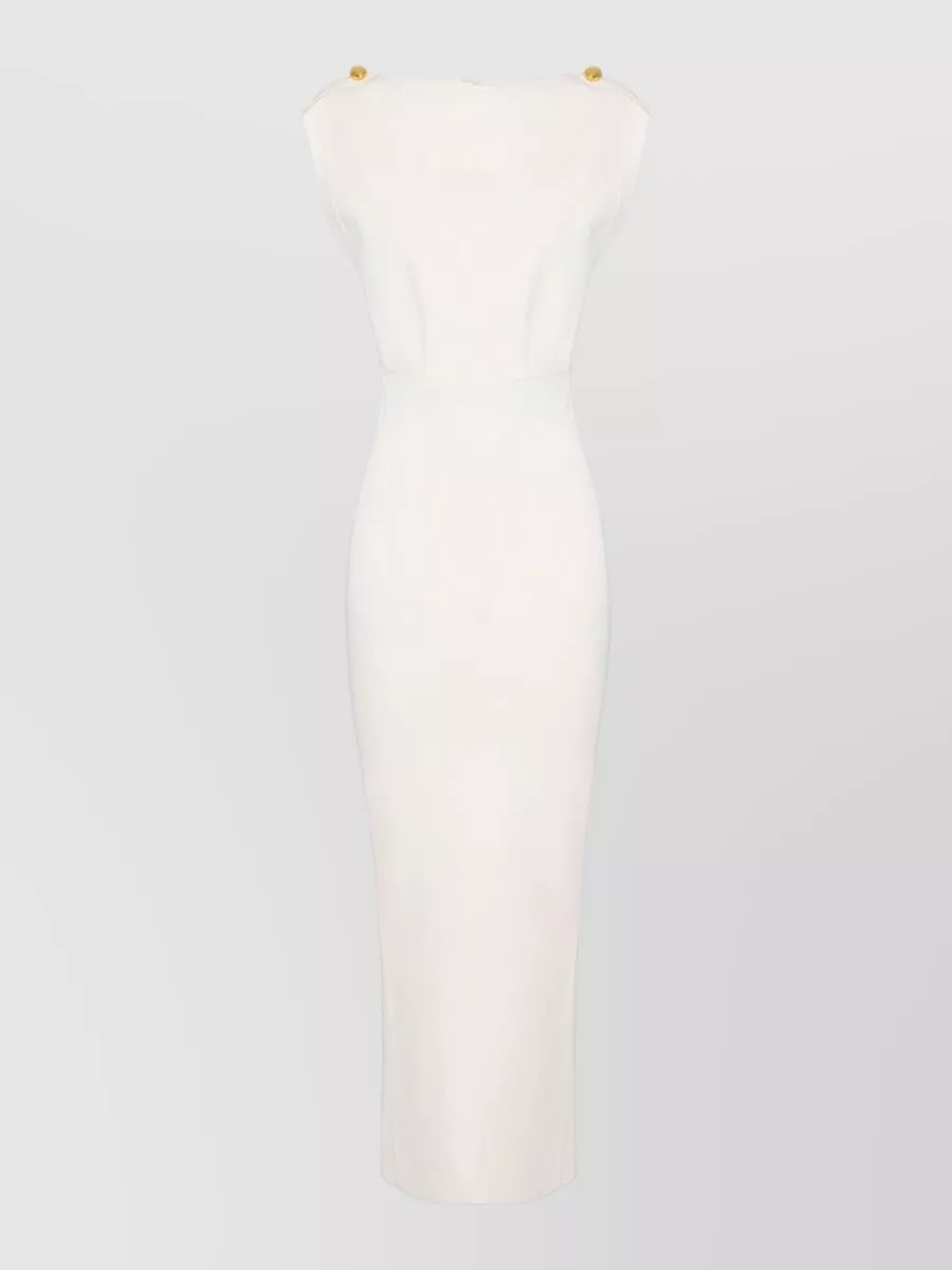 Elisabetta Franchi Monogram Milano-Stitch Maxi Dress