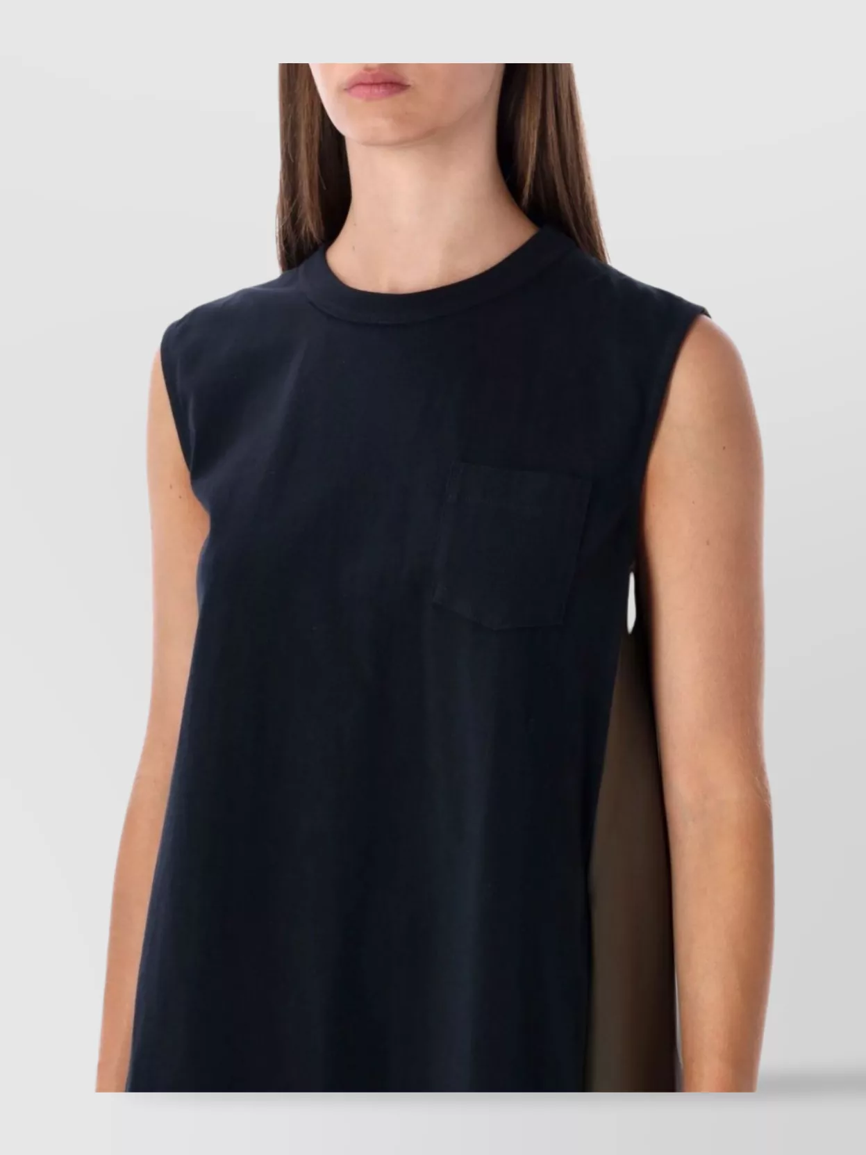 Sacai Mini Dress With Pleated Back Design