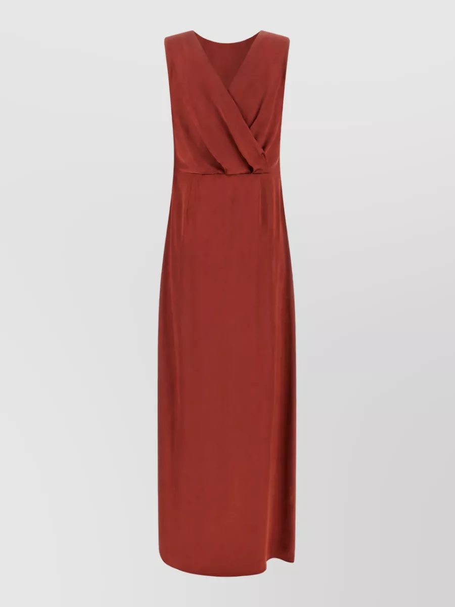 Peserico sleeveless v-neck midi dress