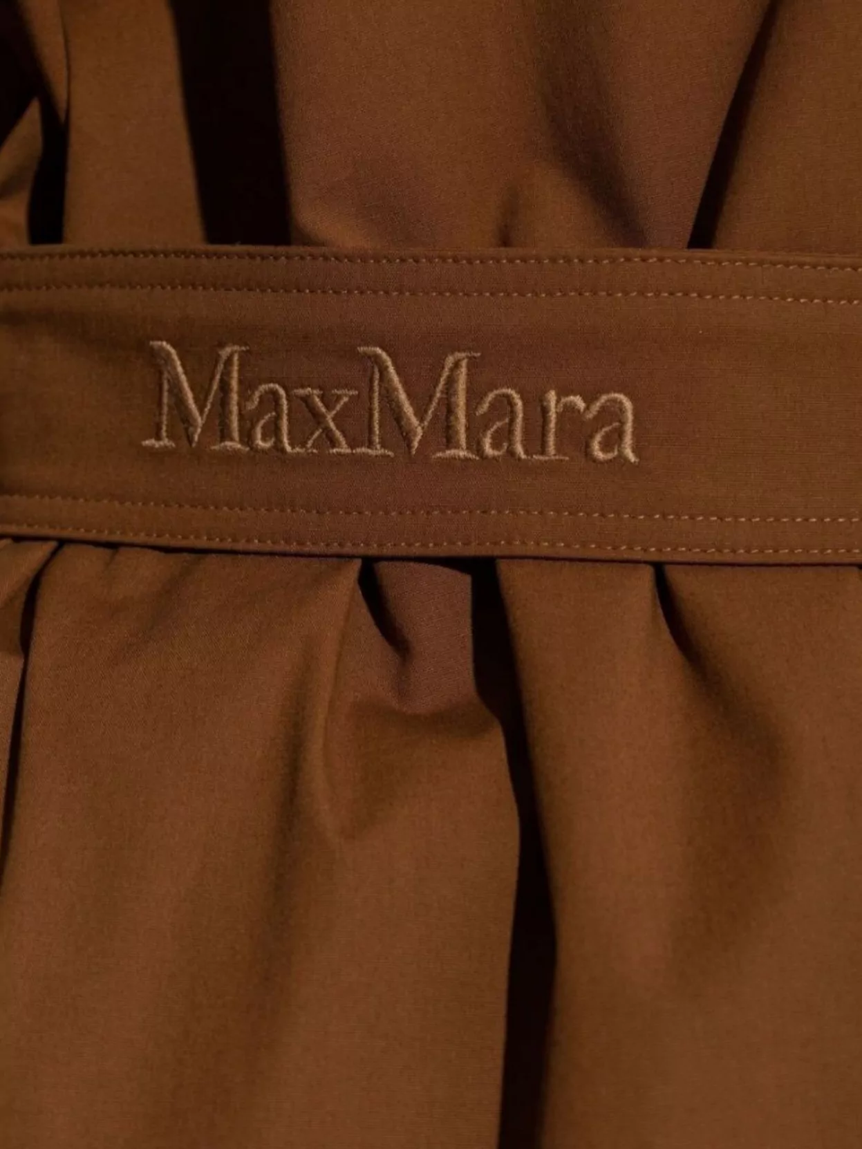 Max Mara Waist Belted Long Length Tops With Side Pockets