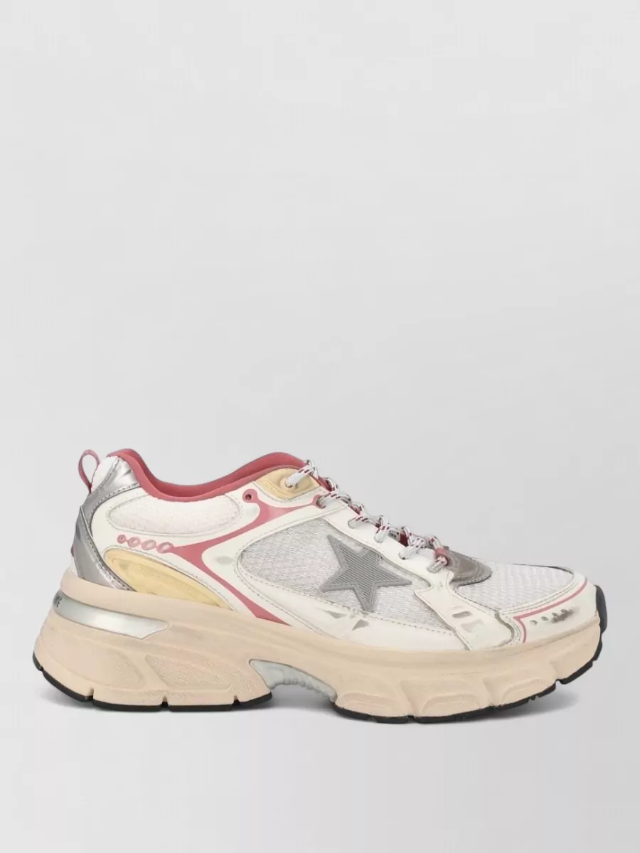Golden Goose Lightstar Sneaker Mesh Panels Contrast Sole
