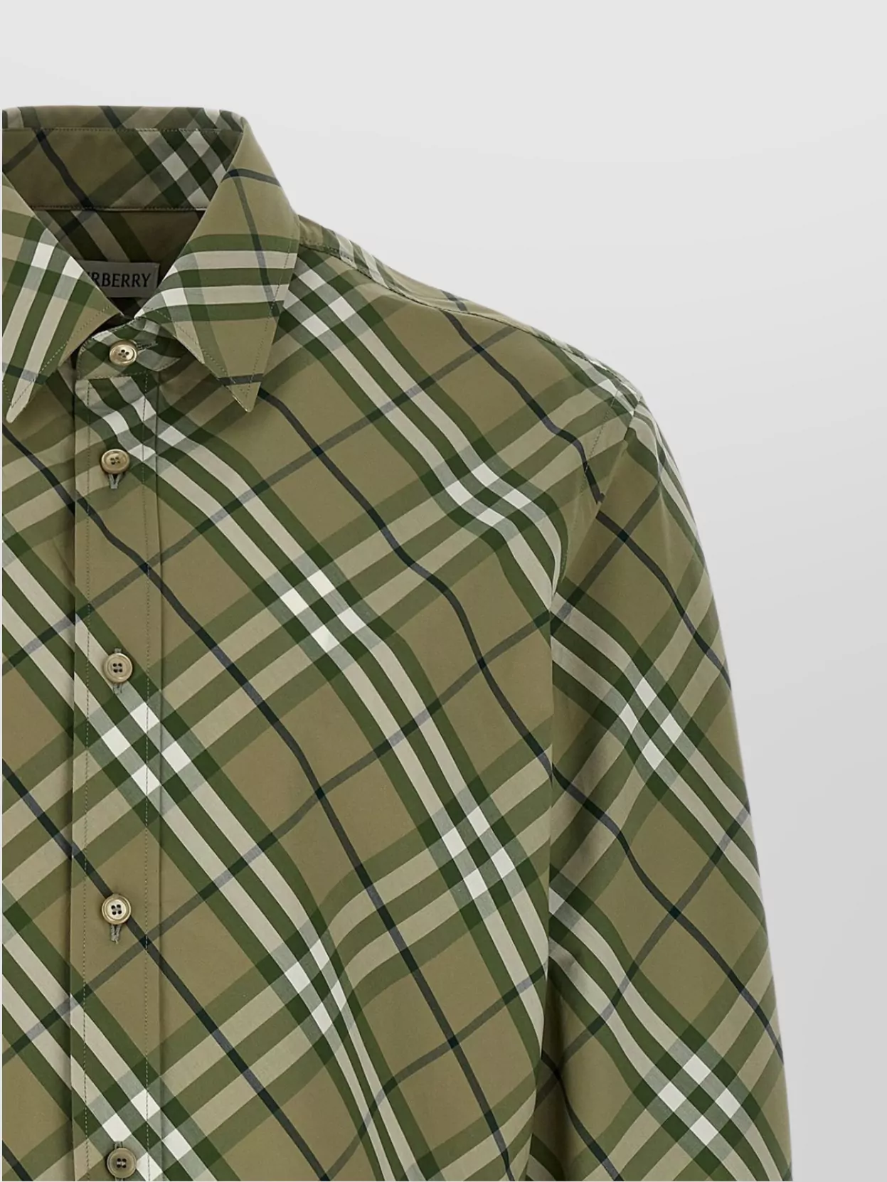Burberry Embroidered Poplin Shirt With Button Cuffs