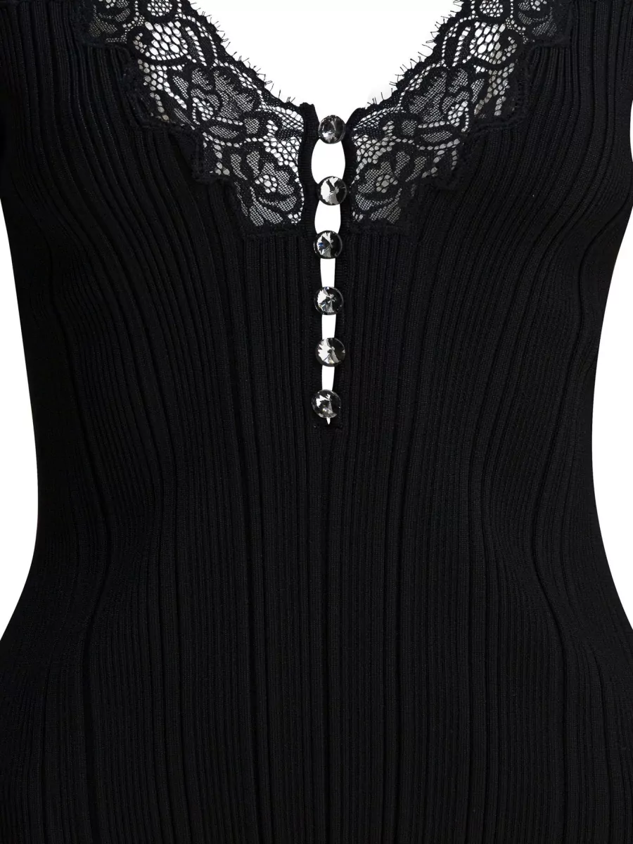 Self-Portrait Lace Knitted Top