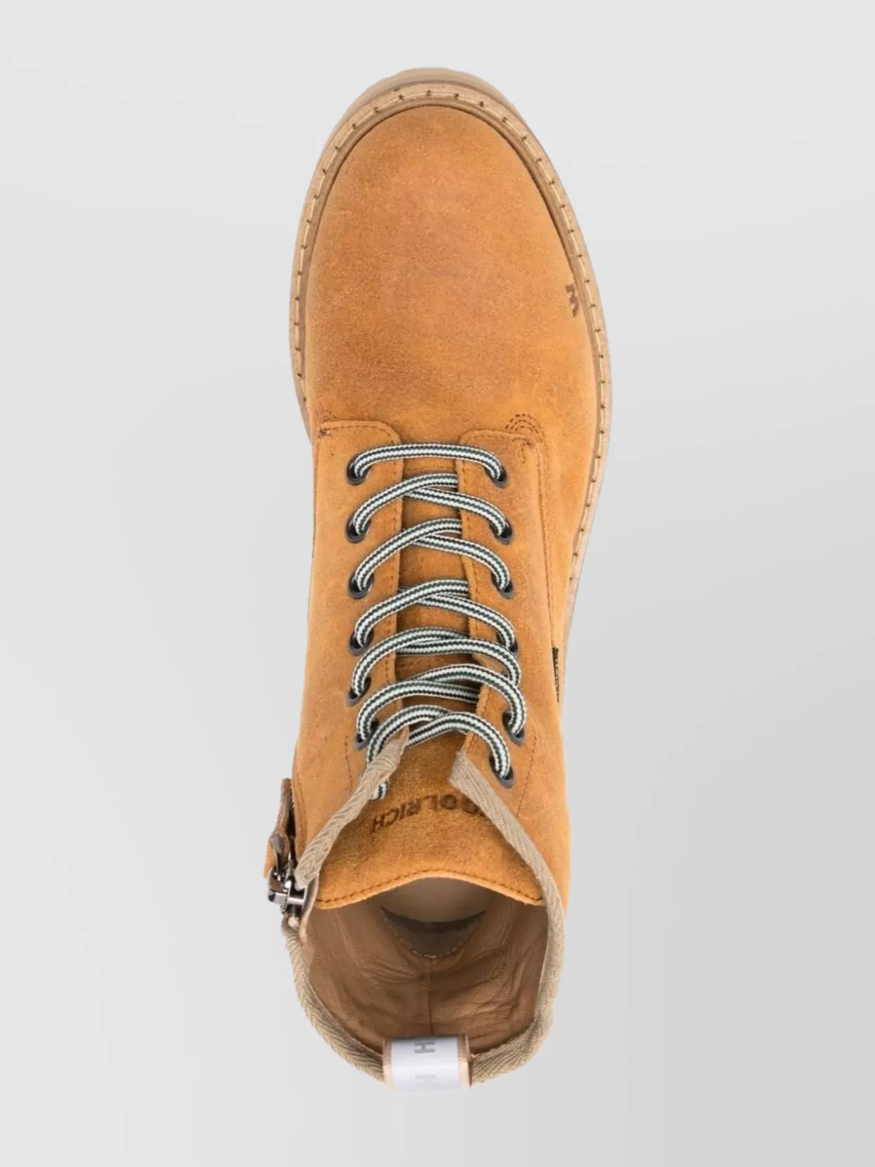 Woolrich Round Toe Lace Up Platform Boots In Brown