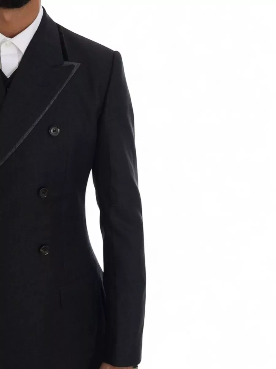Dolce&Gabbana Wool Slim-Fit Double-Breasted Suit Jacket