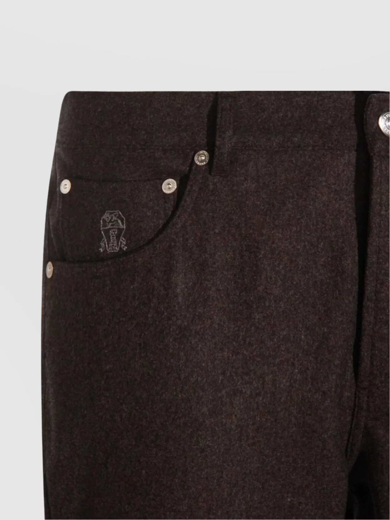 Brunello Cucinelli Relaxed Fit Trousers With Practical Elements In Brown