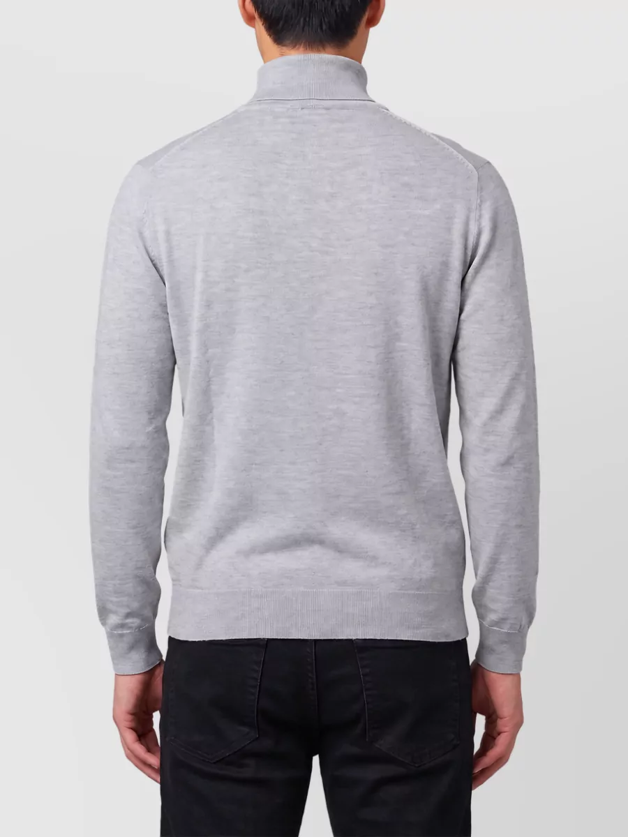 John Smedley Merino Wool Ribbed Turtleneck Jumper