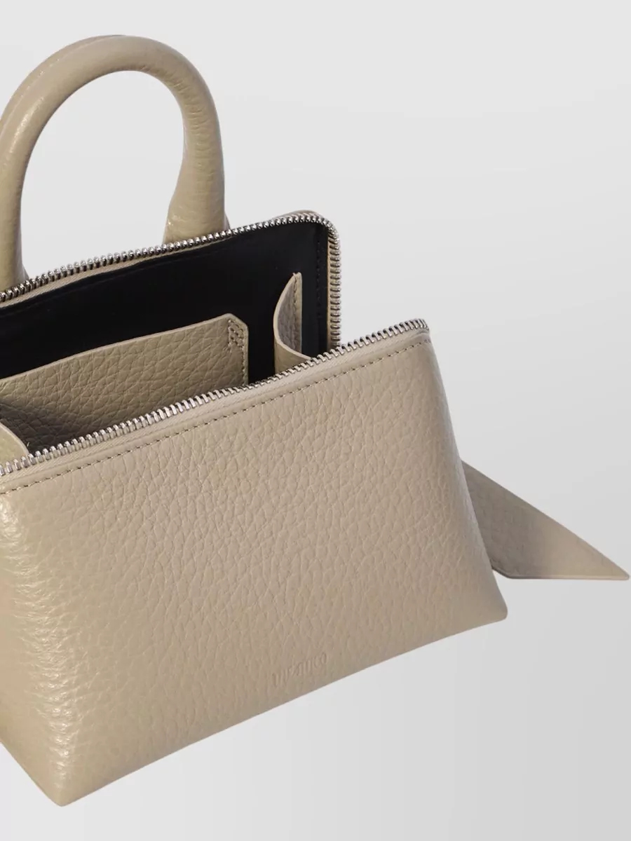 The Attico Friday Mini Leather Top Handle Tote