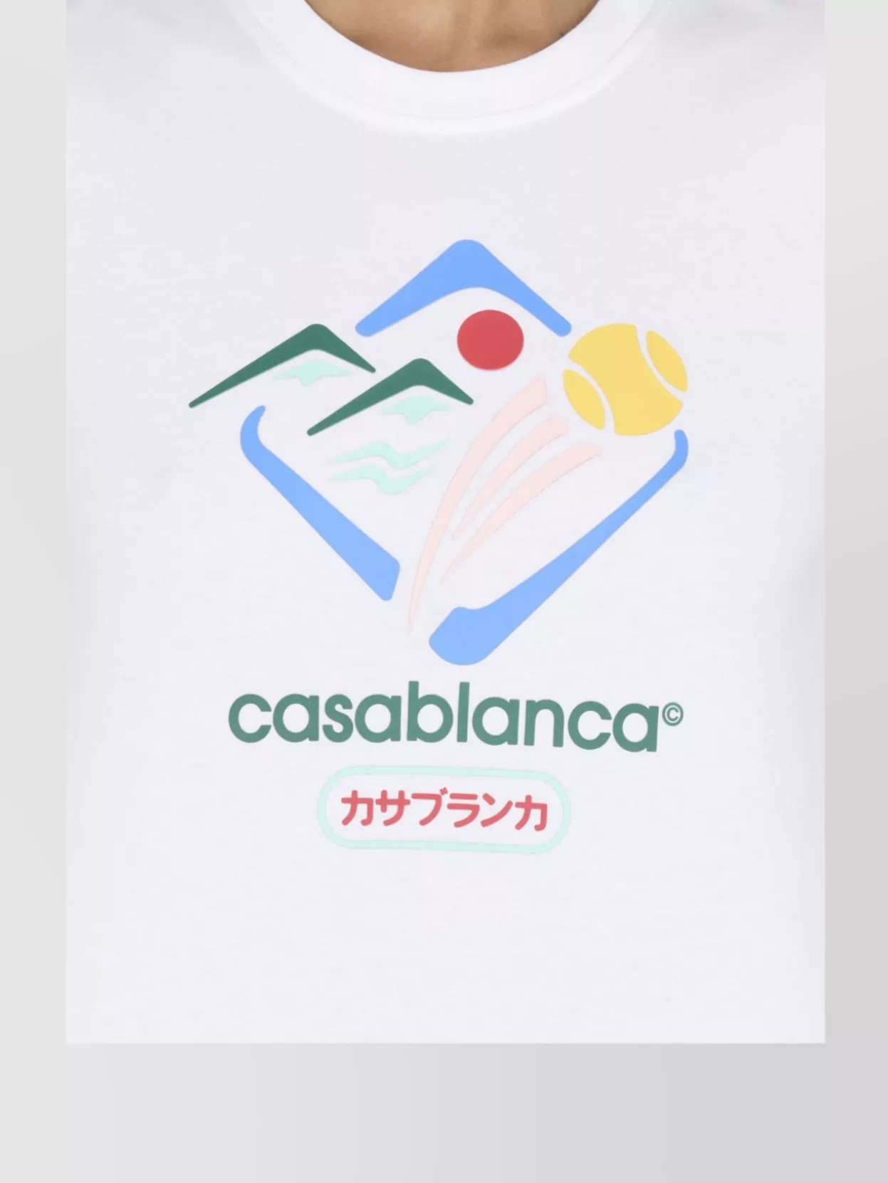 Casablanca Mountain Sports Crewneck Graphic Print T-Shirt