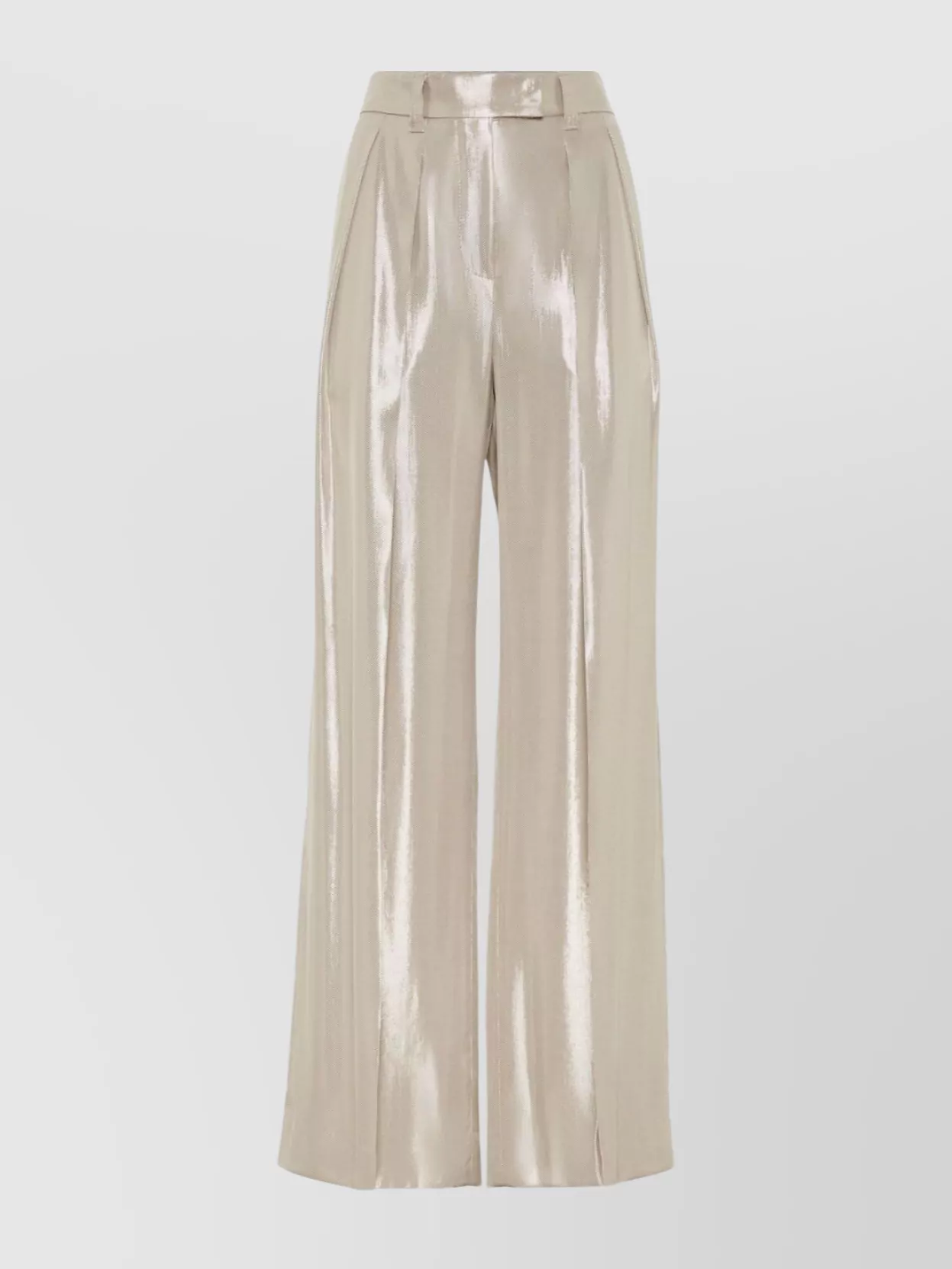 Brunello Cucinelli Trousers High-rise Waist Pleated Wide-leg Silhouette In Neutral