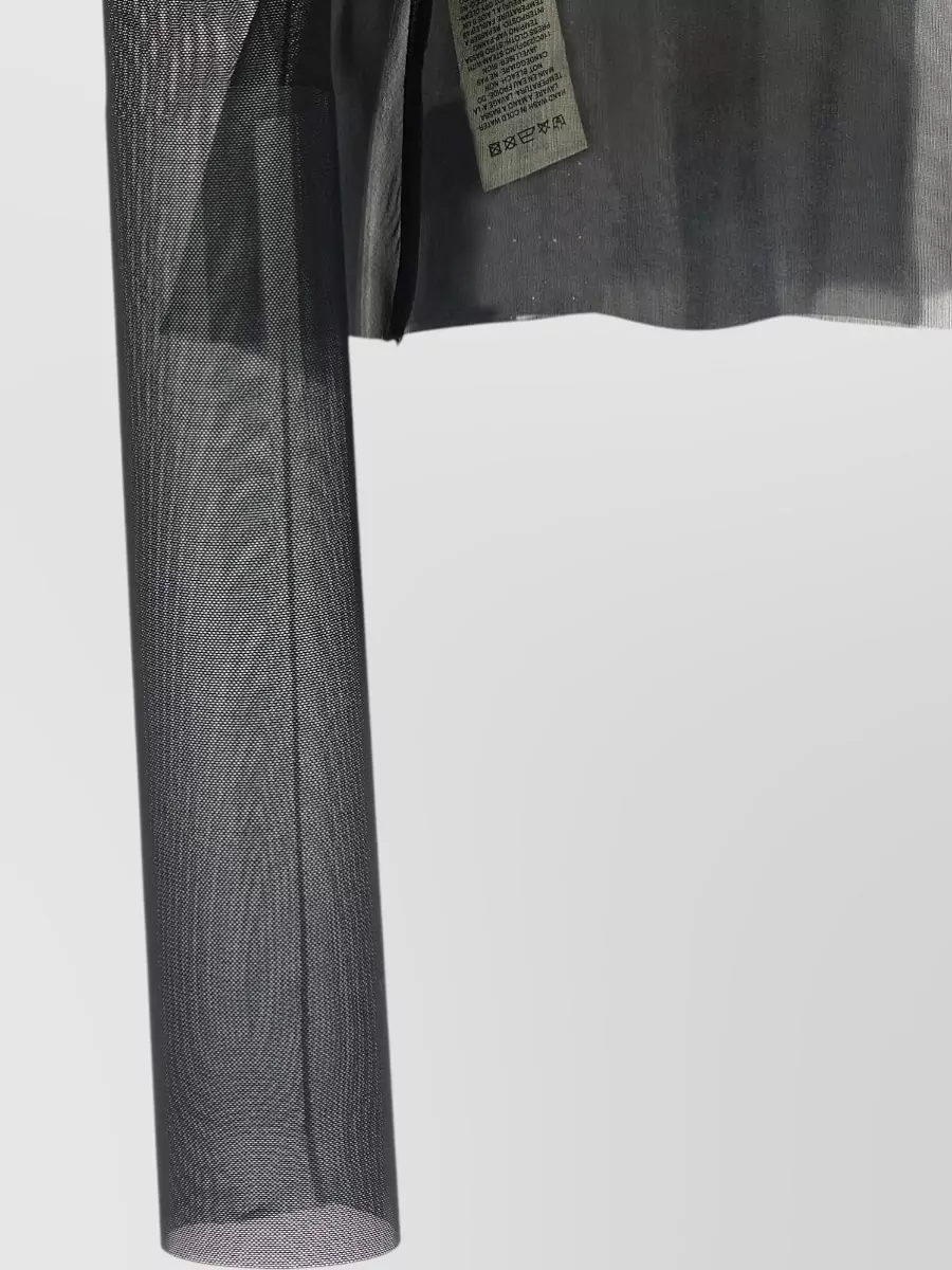 Rick Owens Silk Long-Sleeve Shawl Collar Fitted Jacket