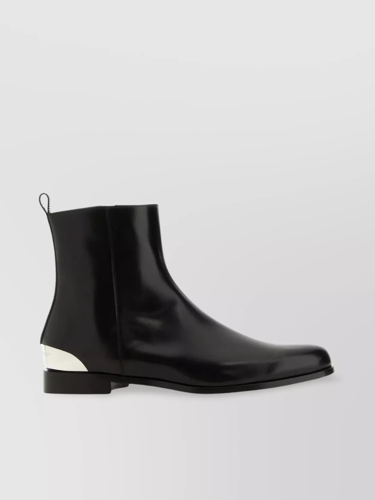Shop Alexander Mcqueen Ankle Boots With Round Toe And Low Block Heel In Black