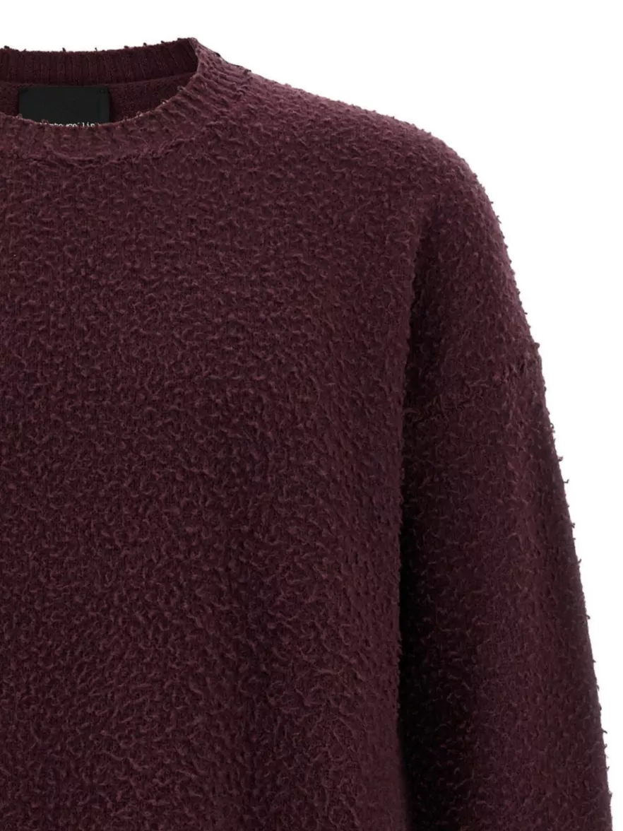 Roberto Collina Crew Neck Textured Fabric Sweater