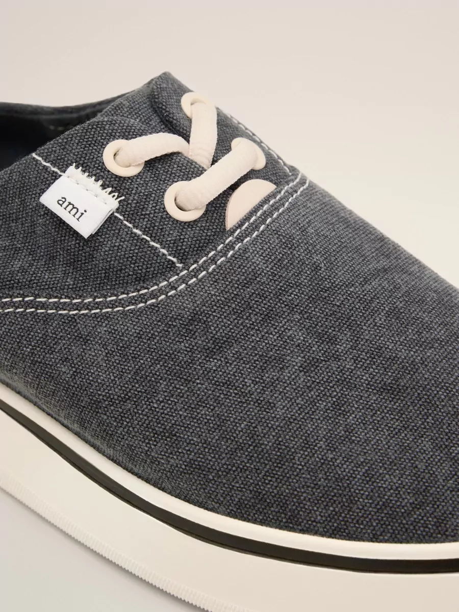 Ami Paris Cotton Tennis Sneakers