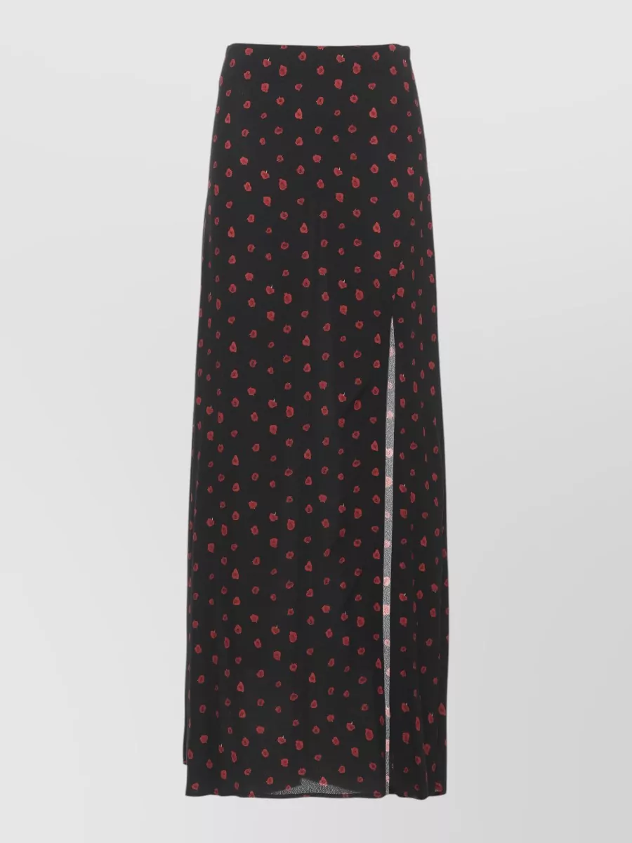 Mar De Margaritas Floral-Print Flared Midi Skirt