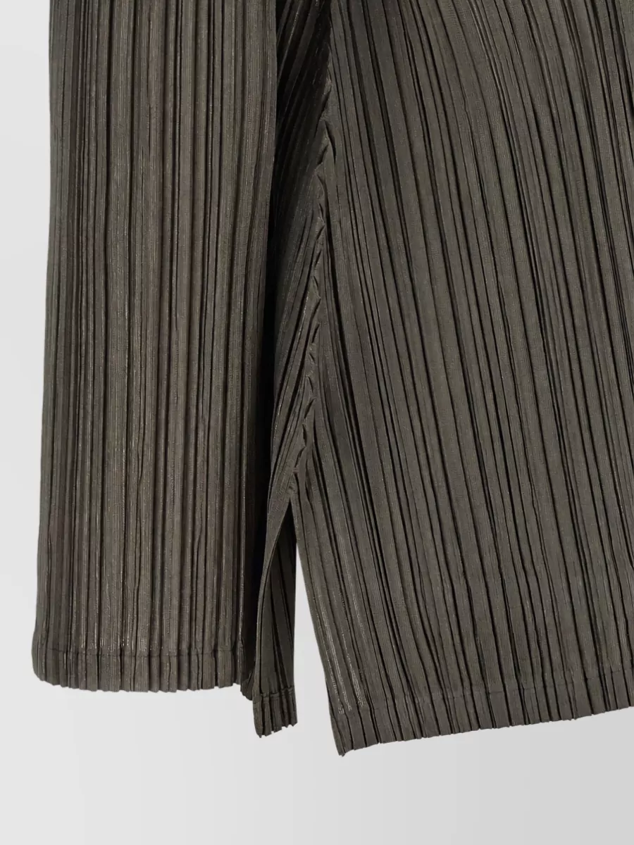 Pleats Please Issey Miyake Pleated Long-Sleeve Cardigan