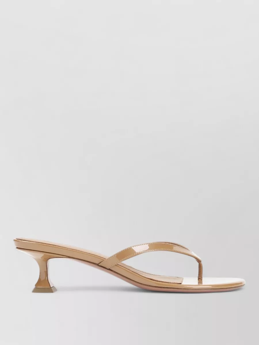 Amina Muaddi Leather Juliette Thong Sandals