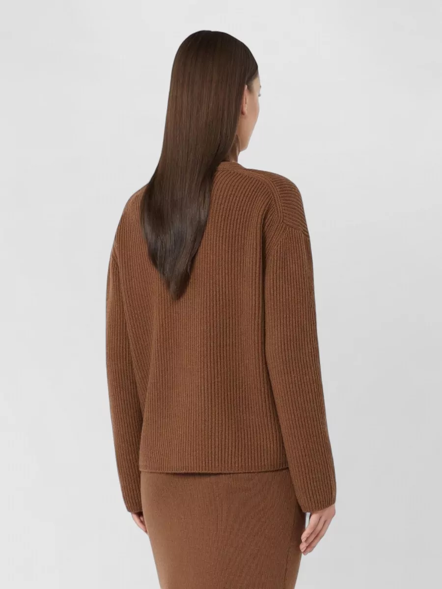 S Max Mara Cashmere Wool V-Neck Cardigan