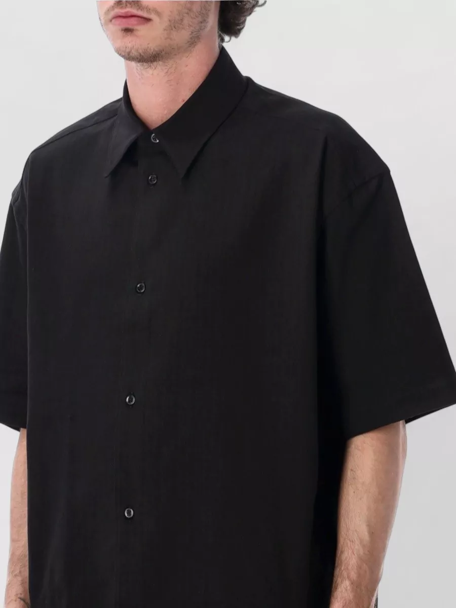 Studio Nicholson Short-Sleeve Cropped Shirt