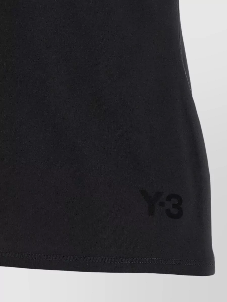Y-3 Cotton Asymmetric Short-Sleeve T-Shirt