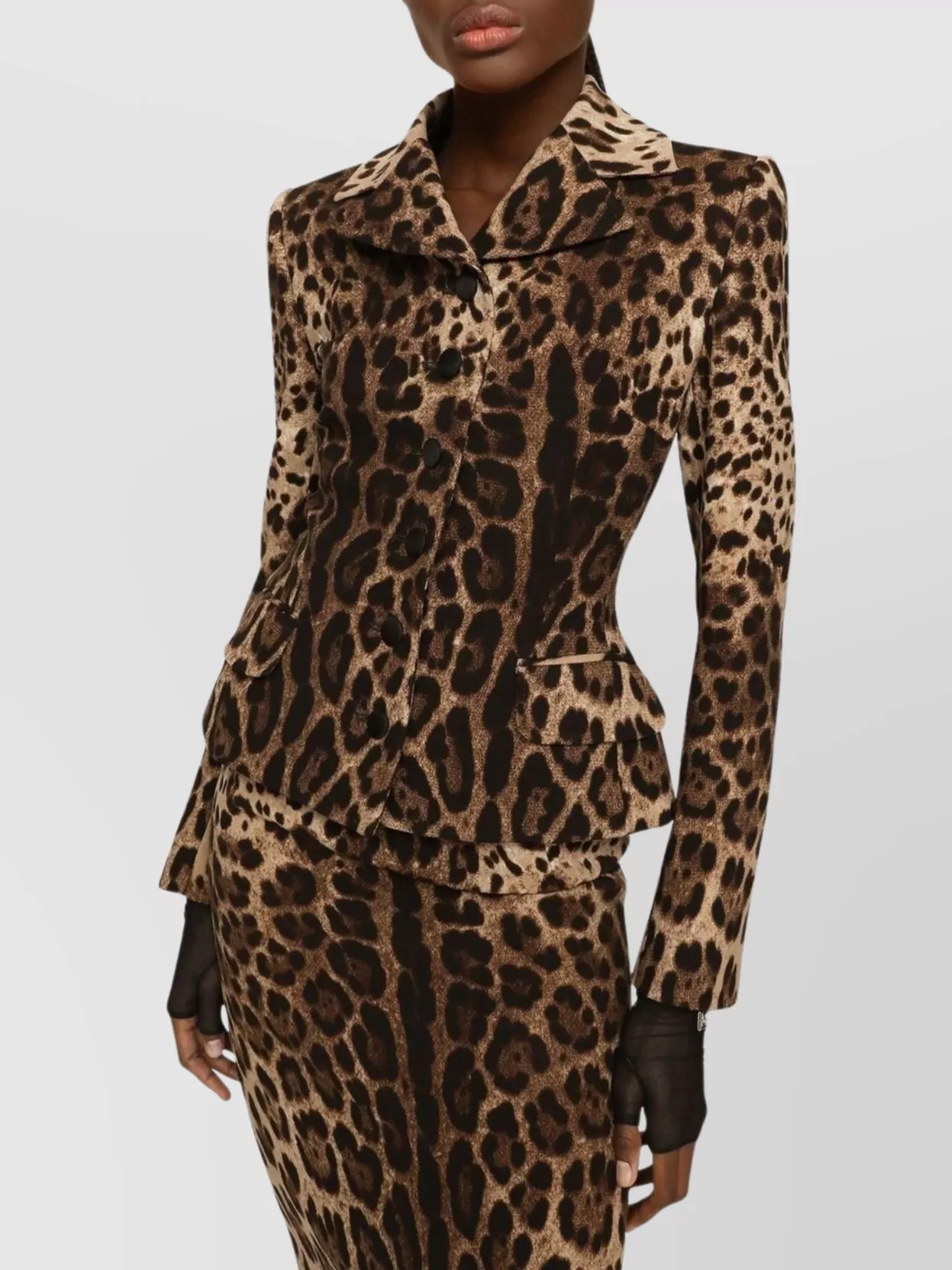 Dolce&Gabbana High-Waisted Leopard Print Pencil Skirt