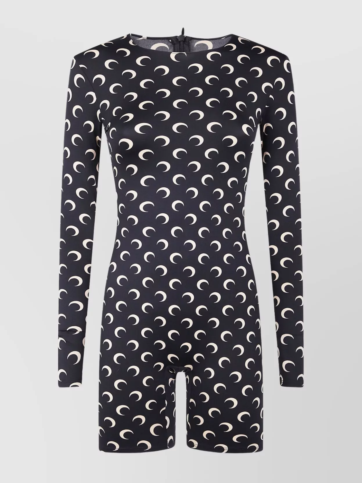 Marine Serre Celestial Pattern Long Sleeve Short Jumpsuit